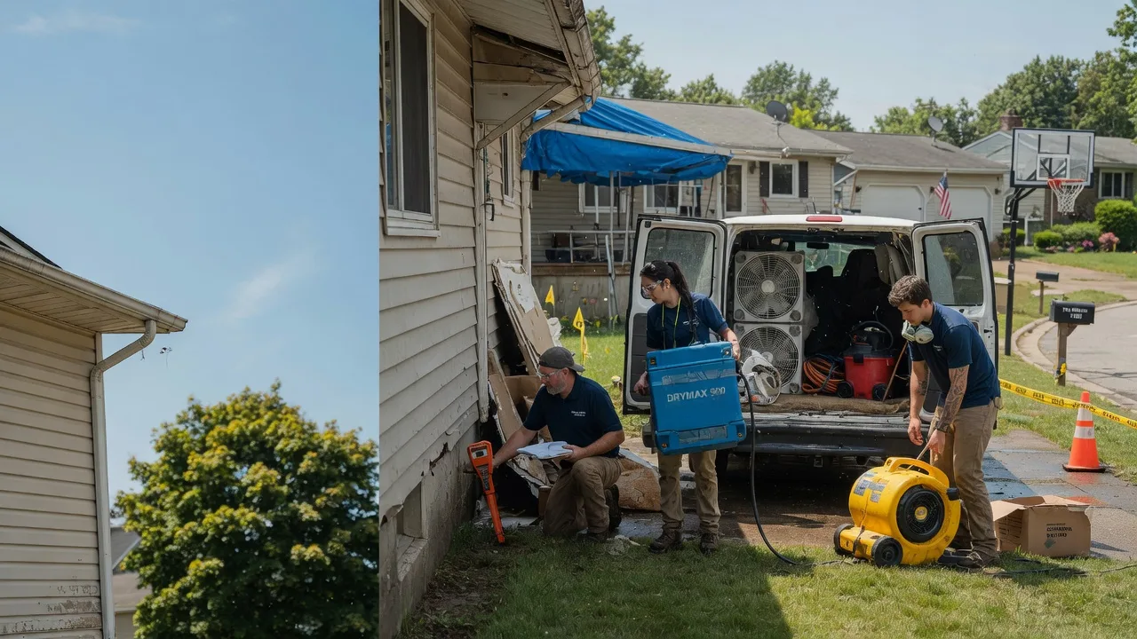 Ceiling Leak Cleanup in West Bend, WI near me